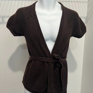 Banana Republic | Brown Knit SS Tie Front Cardigan | Medium
